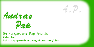 andras pap business card