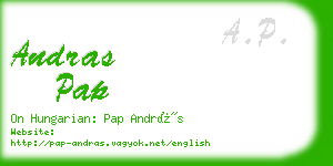 andras pap business card